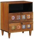 vidaXL Nachttisch Nachttisch Braun 50 x 33 x 62 cm Massivholz (1-St)