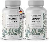 XTRA FUEL Vitamin D3 + K2 240 Tabletten - 20.000 I.E. + 200mcg - 100% rein...