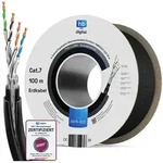 HB-DIGITAL Kabel CAT 7 Outdoor AWG23 Netzwerkkabel, Netzwerkstecker, (10000 cm), F&uuml;r