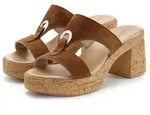LASCANA Sandale, Mule, offener Schuh, Sommerschuh, Pantolette aus Leder mit