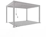 Weide Pergola Classic Pavillon Terrassen&uuml;berdachung Aluminium 3 x 4 M Ivory...