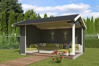 Nordic Holz Gartenhaus San Diego, BxT: 465x389 cm, (Unterstand inkl. R&uuml;ckwand)