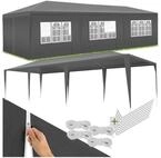tectake Pavillon Partyzelt Miramas mit 8 Seitenteilen, wasserdicht, 9x3m, mit 8