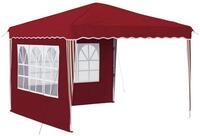 vidaXL Partyzelt Pop-up Partyzelt 288 x 288 x 245 cm Bordeauxrot Oxford-Stoff