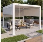 MCW Pergola MCW-P65-S3, BxTxH: 302x302x235 cm, AluGestell mit 10x10cm Pfosten,