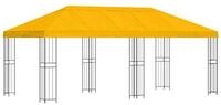 vidaXL Partyzelt Pavillon mit Seitenw&auml;nden 6 x 3 m Gelb Polyester und Stahl 190