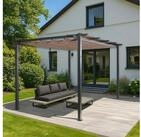 MCW Pergola MCW-N93-3x4, BxTxH: 400x300x240 cm, Stabiles Gestell, Inklusive