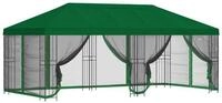 vidaXL Partyzelt Pavillon mit Seitenw&auml;nden 6 x 3 m Gr&uuml;n Polyester und Stahl...