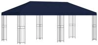vidaXL Partyzelt Pavillon mit Seitenw&auml;nden 6 x 3 m Blau Polyester und Stahl 190