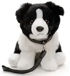 Uni-Toys Kuscheltier Border Collie, sitzend - Mit/Ohne Leine - 20 cm (H&ouml;he) -