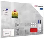 ALLboards Magnettafel ALLboards Metallische Magnettafel, MetalBoard, ZEMENT 60 cm x