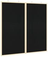vidaXL Pinnwand Info-Tafel Schwarz 80 x 80 x 1,4 cm Massivholz Kiefer, (1-tlg)