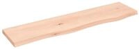 vidaXL Regal Wandregal 80x20x2 cm Massivholz Eiche Unbehandelt, 1-tlg.