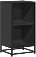 vidaXL B&uuml;cherregal B&uuml;cherregal Schwarz 40x35x76 cm Holzwerkstoff, 1-tlg.