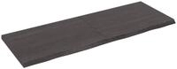 vidaXL Wandregal, Regal Dunkelbraun 140x50x(2-4)cm Massivholz Eiche Behandelt
