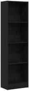 vidaXL B&uuml;cherregal B&uuml;cherregal Schwarz Eichen-Optik 40x24x143 cm...
