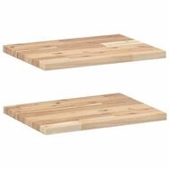 vidaXL Regal Schweberegale 2 Stk. 40x30x2 cm Massivholz Unbehandelt, 2-tlg.