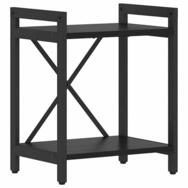 vidaXL B&uuml;cherregal B&uuml;cherregal Schwarz Eichen-Optik 40 x 30 x 50 cm Holzwerkstoff,