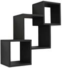 Mein-Regal Wandregal CONNECT, Schwarz H&auml;ngeregal 65x20x60 cm B&uuml;cherregal aus...