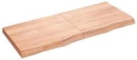 vidaXL Wandregal, Regal Hellbraun 120x50x(2-6) cm Massivholz Eiche Behandelt