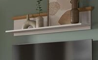 Inn.Furn Wandboard Mirano, Wandregal in wei&szlig; L&auml;rche mit Eiche Artisan, in