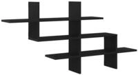 vidaXL Regal Wandregal Schwarz Eichen-Optik 124,5x18x60,5 cm Holzwerkstoff,...