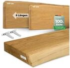 holz4home&reg; Wandregal aus Massivholz Eiche Natur I Schwebendes Regal I Unsichtbare