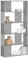 vidaXL B&uuml;cherregal, B&uuml;cherregal 5 B&ouml;den Betongrau 80,5x23,5x162,5 cm...