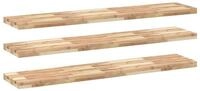 vidaXL Regal Schweberegale 3 Stk. 160x30x4 cm Massivholz Unbehandelt, 3-tlg.
