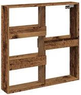 vidaXL Regal Wandschrank Altholz-Optik 80x15x80 cm Holzwerkstoff, 1-tlg.