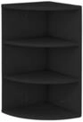 Mein-Regal Standregal CORNER 60, Schwarz Eckregal 30x30x60 cm Holz 3 F&auml;cher...