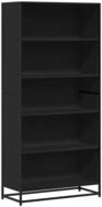 vidaXL B&uuml;cherregal B&uuml;cherregal Schwarz 80,5x35x170,5 cm Holzwerkstoff, 1-tlg.