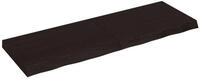 vidaXL Wandregal, Regal Dunkelbraun 120x40x(2-6)cm Massivholz Eiche Behandelt