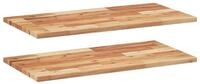 vidaXL Regal Schweberegale 2 Stk. 80x40x2 cm Massivholz &Ouml;lbehandelt, 2-tlg.