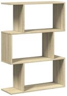 vidaXL B&uuml;cherregal Raumteiler-B&uuml;cherregal 3 F&auml;cher Sonoma-Eiche 70x24x97 cm,