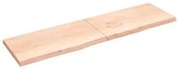 vidaXL Regal Wandregal 220x60x(2-6) cm Massivholz Eiche Unbehandelt, 1-tlg.