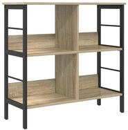 vidaXL B&uuml;cherregal B&uuml;cherregal Sonoma-Eiche 82 x 32 x 79 cm Holzwerkstoff,...