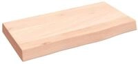 vidaXL Regal Wandregal 40x20x4 cm Massivholz Eiche Unbehandelt, 1-tlg.