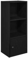 vidaXL B&uuml;cherregal B&uuml;cherregal Schwarz Eichen-Optik 31x24x77 cm Holzwerkstoff,