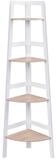 COSTWAY Eckregal B&uuml;cherregal Standregal, 4 Ebene 32 x 32 x 138 cm
