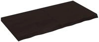 vidaXL Wandregal, Regal Dunkelbraun 120x60x(2-6)cm Massivholz Eiche Behandelt