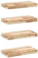 vidaXL Regal Schweberegale 4 Stk. 40x20x4 cm Massivholz Unbehandelt, 4-tlg.