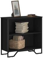 vidaXL B&uuml;cherregal, B&uuml;cherregal Schwarz 80x31x74,5 cm Holzwerkstoff