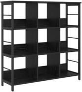 vidaXL B&uuml;cherregal B&uuml;cherregal Schwarz Eichen-Optik 102 x 32 x 104,5 cm, 1-tlg.