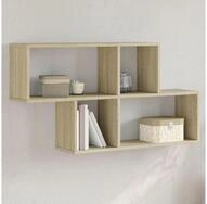 vidaXL Regal, Wandregal Sonoma-Eiche 100x20x53 cm Holzwerkstoff