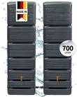 4rain Regentonne SLIM WOOD DECOR Wandtank-Set 700 L graphite grey, 700 l