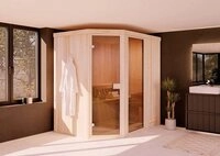 FinnTherm Sauna Innensauna Pearl, BxTxH: 175 x 144 x 199 cm, 72 mm, in Naturbelassen