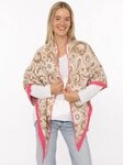 Zwillingsherz Dreieckstuch "Blumige Aussichten", Florales Muster, Kante Uni,...