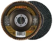 Rhodius Schleifscheibe RHODIUS TOPline LGZ F F&auml;cherschleifscheibe 115 x 22,23...