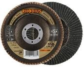 Rhodius Schleifscheibe RHODIUS TOPline LGZ F F&auml;cherschleifscheibe 115 x 22,23...